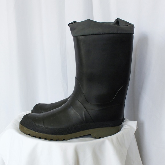 L.L. Bean Shoes Mens Fleece Lined Mid Calf Rubber Boots Size 2